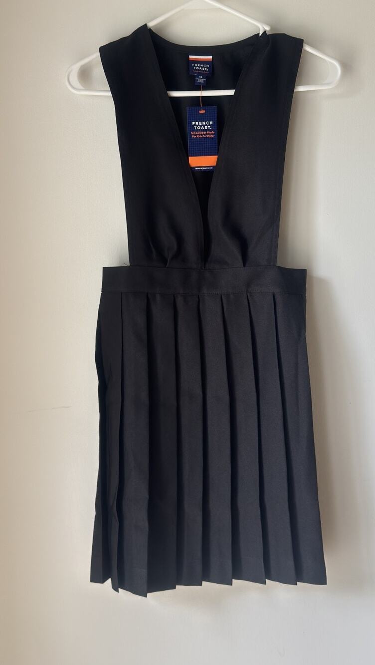 NWT French Toast Girls V-Neck Pleated School Uniform Jumper Dress Size 14 / 16